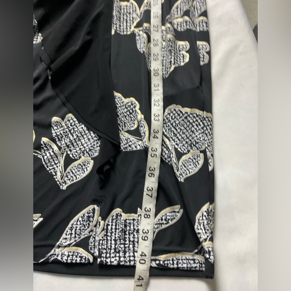 Joseph Ribkoff Black Dress with White Floral Design - Picture 9 of 12